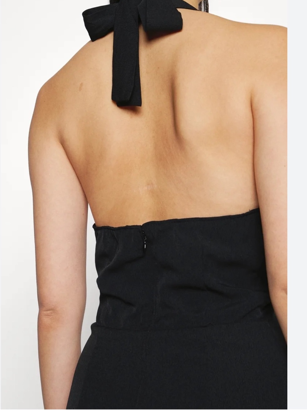 Abercrombie Halter Midi Dress - NWT - Black - Size L - Picture 3 of 12